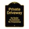 Signmission Designer Series-Private Driveway No Outlet Solicitors Or Trespassing, 24" H, BG-1824-9781 A-DES-BG-1824-9781 - alternate 1